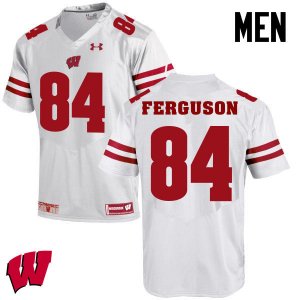 Men's Wisconsin Badgers NCAA #84 Jake Ferguson White Authentic Under Armour Stitched College Football Jersey WV31C23LZ